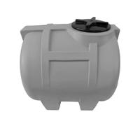 Varile Réservoir d'eau potable gris de 150 l, sans BPA, filetage en laiton 3/4"", fabriqué en UE, adapté à un usage alimentaire, horizontal, N002-C02-F7040