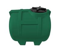 Varile Réservoir d'eau potable vert de 150 l, sans BPA, filetage en laiton 3/4" intégré, fabriqué en UE, adapté à un usage alimentaire, horizontal