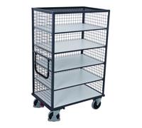 VARIOfit VARIOfit Chariot à étages ESD soudé fixe 1,245 × 785 mm, parois en treillis métallique Quantité:1