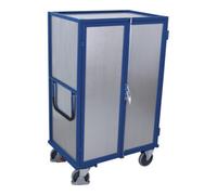 VARIOfit VARIOfit Chariot à étages soudé fixe 1 245 × 785 mm Panneaux en tôle d'acier Porte battante double avec fermeture à bascule Quantité:1