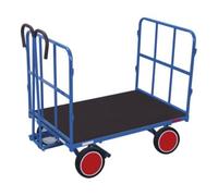 VARIOfit VARIOfit Chariot à plateaux avec 2 parois en treillis tubulaire Pneumatiques pleins 940 × 700 mm Charge 700 kg Quantité:1