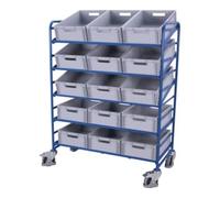 VARIOfit VARIOfit Chariot Euro avec 15 bacs en plastique Quantité:1