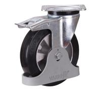 VARIOfit VARIOfit Roue de frein en caoutchouc élastique plein 200 × 50 mm noir Quantité:1