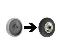 VARIOfit VARIOfit Roues pneumatiques supplémentaires/set Ø 200 mm noir Quantité:1