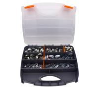VARIOSAN, ensemble/assortiment de colliers de serrage, référence 12524, 100 pièces, plage de serrage de 8 à 50 mm, largeur de bande de 9 mm, W1
