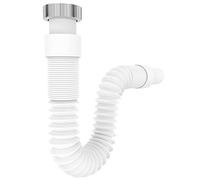 VARIOSAN Flexible siphon lavabo 13972, 1 1/4" x 32 mm, siphon/piège à odeurs pour lavabo, evacuation lavabo, extensible de 320-880 mm
