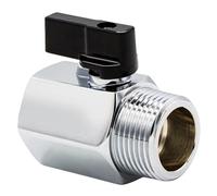 VARIOSAN Mini rubinetto a sfera 12517, 3/4" IG x 3/4" AG, cromato