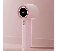 VarityMart Ventilateur portatif haute vitesse - Mini ventilateur turbo réglable à 100 vitesses, rechargeable par USB, écran LED, refroidissement silencieux et portable, pour la maison, les voyages, le