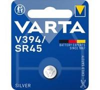 VARTA Piles Bouton V394/SR45 oxyde d'argent, lot de 1, Silver Coin, 1,55V, emballage sécurisé pour les enfants, pour montres, clés de voiture, télécommandes, Made in Germany
