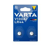 Varta 04276 - Lot de 2 Piles Bouton Alcalines LR44 1.5V 155mAh - Dimensions 11.6mm x 5.4mm - Type V13GA - Usage Unique