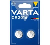 Pile ronde lithium CR2016 VARTA - blister de 2 - 6016101402