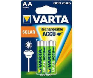 Varta 2 accus AA spécial solaire - 800 mAh