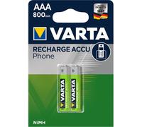 Varta 2 accus AAA rechargeables spécial DECT 800 mAh