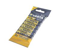 Varta 4106 Pack de 8 Piles AA Alcalines 1.5V - Dimensions 14.5 x 50.5 mm, Facteur de Forme Cylindrique, Usage Unique