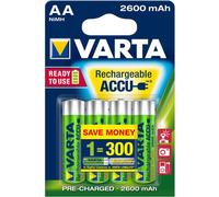 Varta Batterie Rechargeable Accu Mignon AA Ready 2 Use NiMH 2600mAh 5716 - 4er Blister