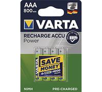VARTA Blister de 4 Accu NiMH "Longlife Accu" 800 mAh Micro AAA/HR03