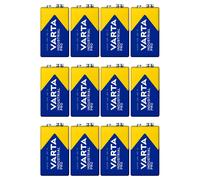 12 piles R9V R-9 6LR61 9V R-9 alcalines Varta Industrial Pro