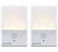 VARTA Lampe de Nuit avec détecteur de mouvement LED, lot de 2, non équipées, Motion Sensor Night Light Twin Pack, lumière, fonctionne avec 3 piles AAA, mise hors tension automatique