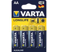 4 Piles Alcalines AA / LR6 Varta LongLife