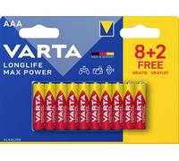 Varta Longlife Max Power AAA Blister 10 (8+2) Pile LR3 (AAA) alcaline(s) 1.5 V 10 pc(s)