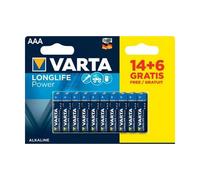 Lot de 20 Piles LR03 AAA 1.5 Volts Alkaline Varta High Energy 2023