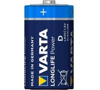 VARTA Piles D Mono, lot de 4, Longlife Power, Alcalines, 1,5V, pour jouets, souris sans fil, lampes de poche, Made in Germany