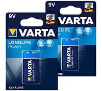 Varta Piles Longlife Power 9 V (E-Block) 6LR3146 – Lot de 2