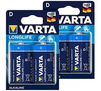 Varta Longlife Power Lot de 4 piles alcalines type Mono/D/LR20 1,5 V