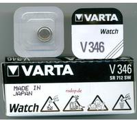 VARTA Lot de 10 piles oxyde argent pour montres V346 SR712SW 1,55 Volt