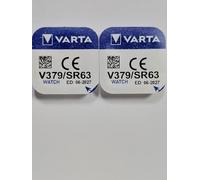VARTA Lot de 2 Piles oxyde argent pour montres V379 (SR63) SR521SW 1,55 Volt 14 mAh