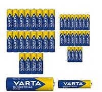 Varta Lot de 20 Piles AA Mignon + 20 Piles AAA Micro alcalines industrielles Qualité Industrielle