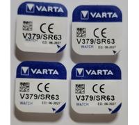VARTA Lot de 4 Piles oxyde argent pour montres V379 (SR63) SR521SW 1,55 Volt 14 mAh