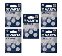 Varta Lot de 5 Blisters Pack de 5 Piles Boutons Lithium CR2025 3V