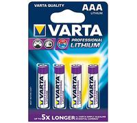 VARTA Lot de 6 Blisters de 4 Piles Lithium "Professional Lithium" Micro (AAA) 1,5V