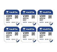 VARTA Lot de 6 Piles oxyde argent pour montres V399 (SR57), High Drain