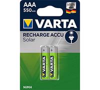 Varta Piles rechargeables Accu Solar AAA/HR03 NiMH 1,2V 550 mAh Lot de 2