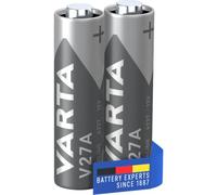 Varta Pack de 2 Piles Électroniques Alcalines V27A LR27 12 V | Emballage sûr pour les enfants, pour thermomètre, cardiofréquencemètre e voiture, télécommande, balance ou calculatrice