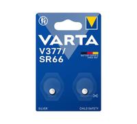 Varta Pack de 2 Piles Montres Oxyde d'Argent V377 SR66 | Emballage sûr pour les enfants, technologie oxyde d'argent, sans mercure, pour thermomètre clinique, moniteur de fréquence