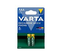 VARTA Phone AAA HR03 Micro NiMH Lot de 2 piles rechargeables 800 mAh