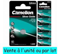 Piles bouton oxyde d'argent 1,55V - 5 pièces - SR44 / SG13