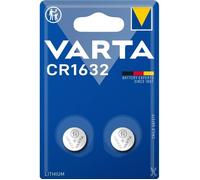 Varta Pile bouton CR1632 Lithium 3V – lot de 2 – pour montres, clés de voiture, télécommandes