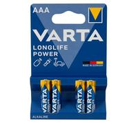 Varta Pile Micro AAA LR03 haute énergie (1,5 V, 2400 mAh, 4 blisters)