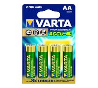 Varta - Pile Rechargeable - 2700 mAh - AA x 4 - Professional (LR6)