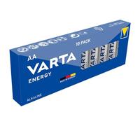 Varta Piles AA alcalines Type 4106 1,5V – Lot de 10 – 14,5×50,5 mm – Usage unique