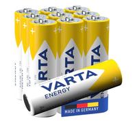 VARTA Piles AA, lot de 10, Energy, Alcalines, 1,5V, emballage recyclé à 80%, pour des besoins de base simples, Made in Germany