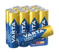 VARTA Piles AA, lot de 12, Longlife Power, Alcalines, 1,5V, Cube, emballage recyclé à 90%, adaptées aux jouets, souris sans fil, lampes de poche, Made in Germany