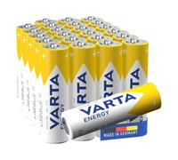 VARTA Piles AA, lot de 24, Energy, Alcalines, 1,5V, Cube, emballage recyclé à 90%, pour des besoins de base simples, Made in Germany
