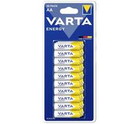 Varta Energy AA - Lot de 30 Piles Alcalines 1.5V - Type Usage Unique - Dimensions Emballage 100x48x230mm - Fabriqué en Allemagne - Référence 04106-229-630