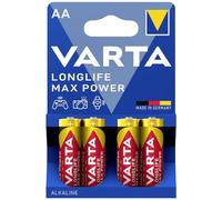 Varta Piles AA Longlife Max Power – Alcalines 1,5 V – Lot de 4 – Fabriqué en Allemagne
