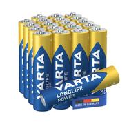 Varta Piles AAA Longlife Power alcalines 1,5 V – lot 20 (10+10), emballage 90% recyclé